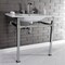 Kingston Brass KVPB37228Q1 37-Inch Console Sink with Stainless Steel Legs (8-Inch, 3 Hole), White/Polished Chrome KVPB37228Q1 - alternate 3
